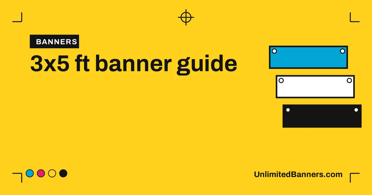 The 3 x 5 ft banner: the home-celebration size illustration