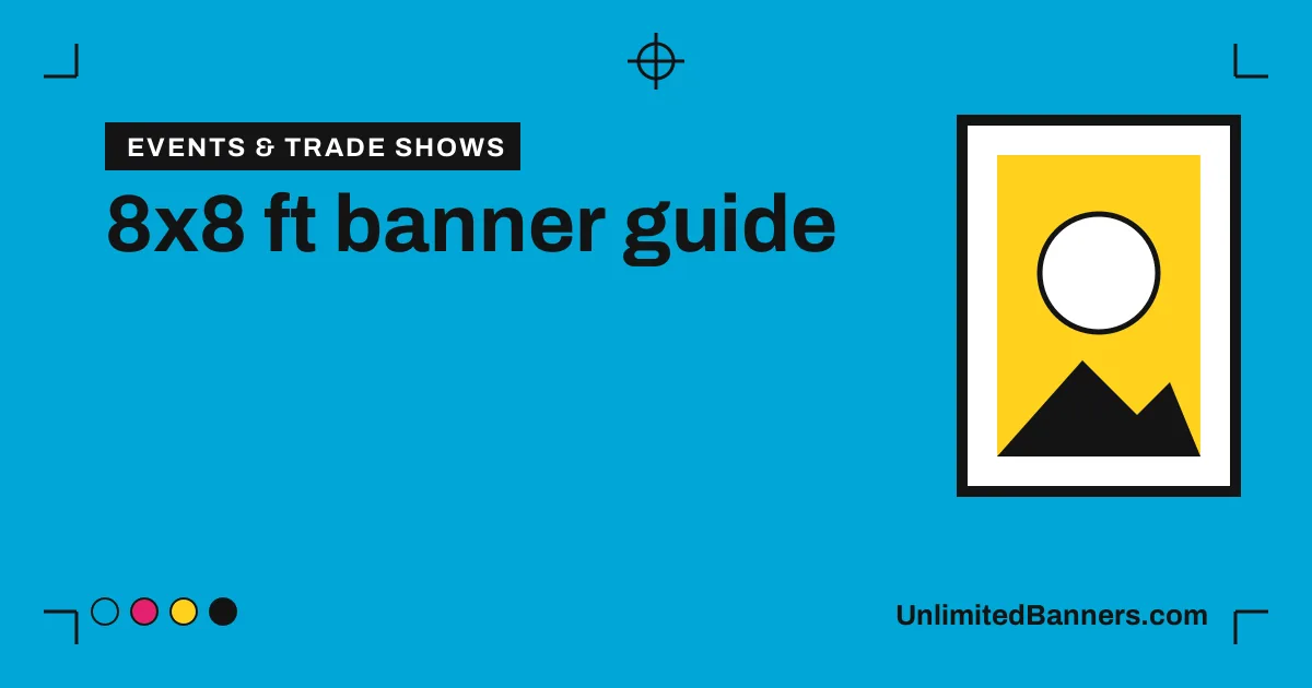 The 8 x 8 ft banner: the photo-backdrop size illustration