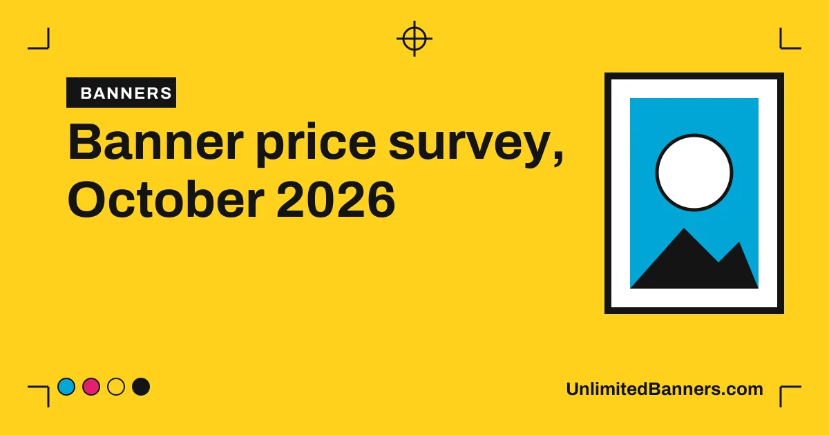 Banner prices compared: 11 printers and stores, October 2026 illustration