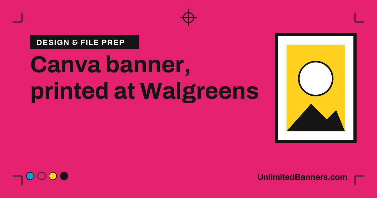 How to make a banner in Canva and print it at Walgreens illustration