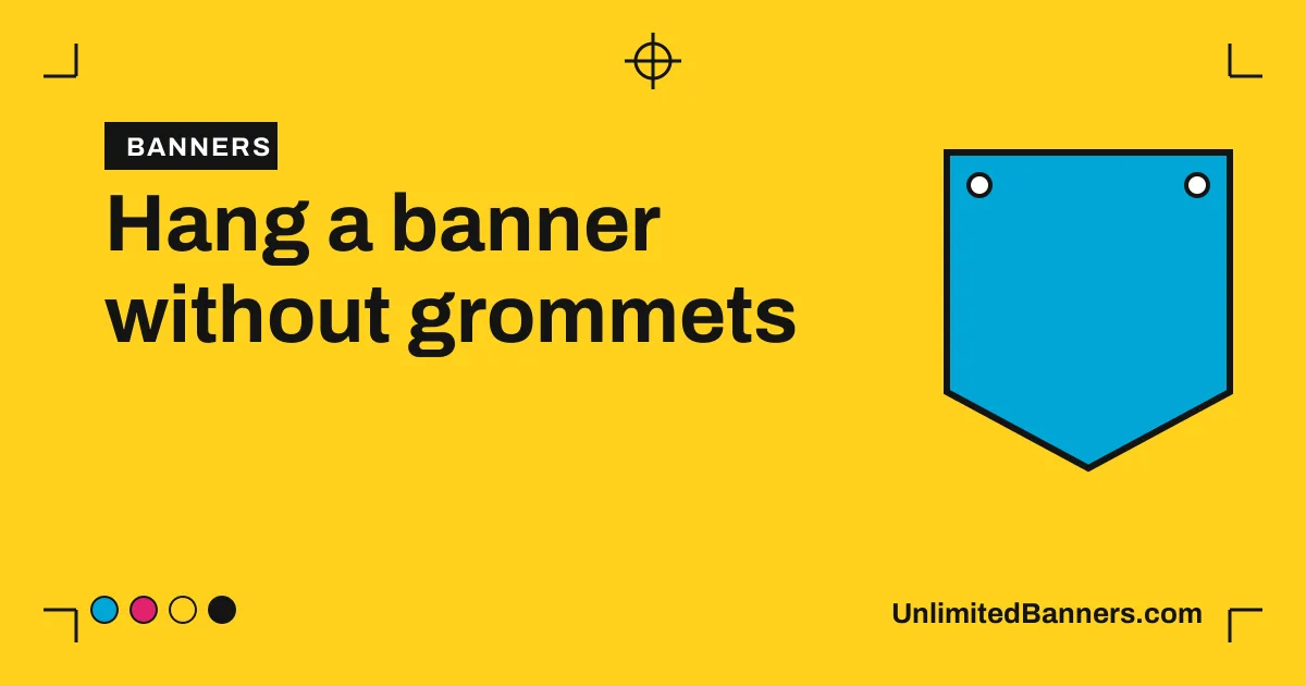 How to hang a banner without grommets illustration