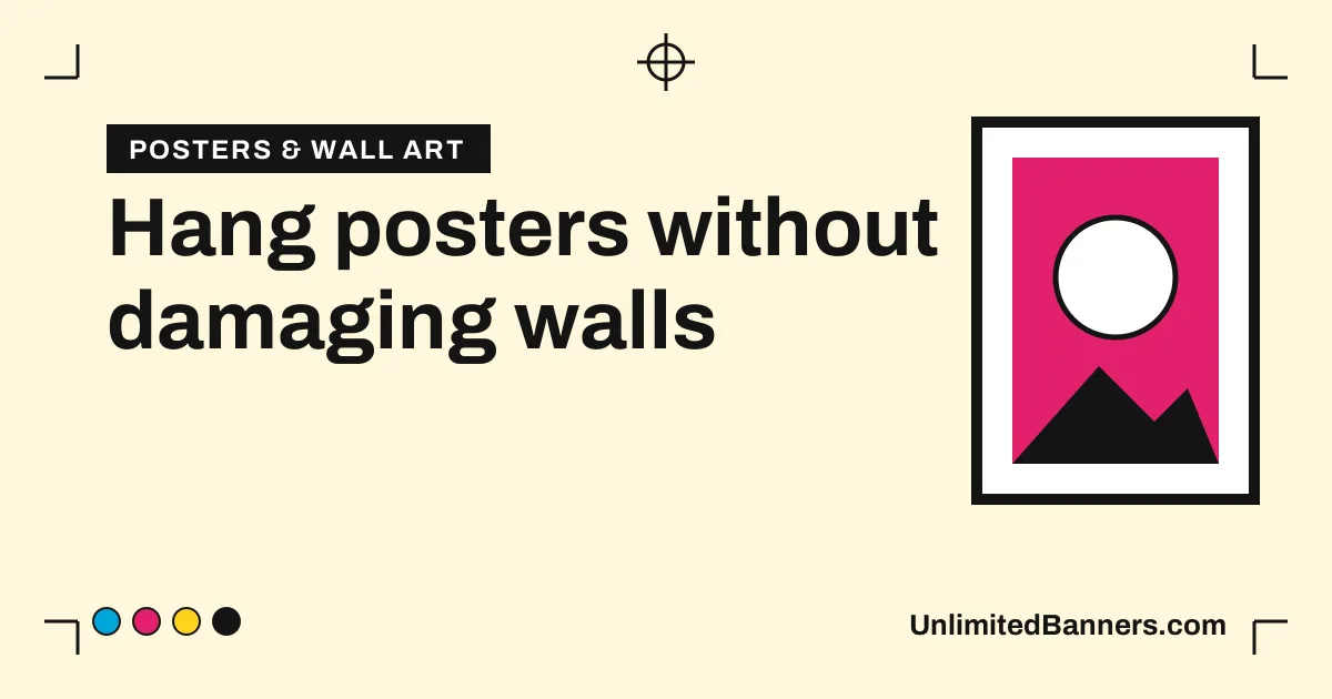 How to hang posters without damaging walls illustration