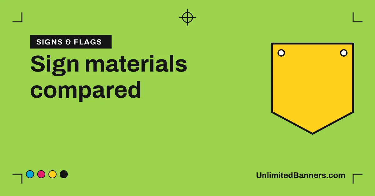 Sign materials compared: what to print your sign on illustration