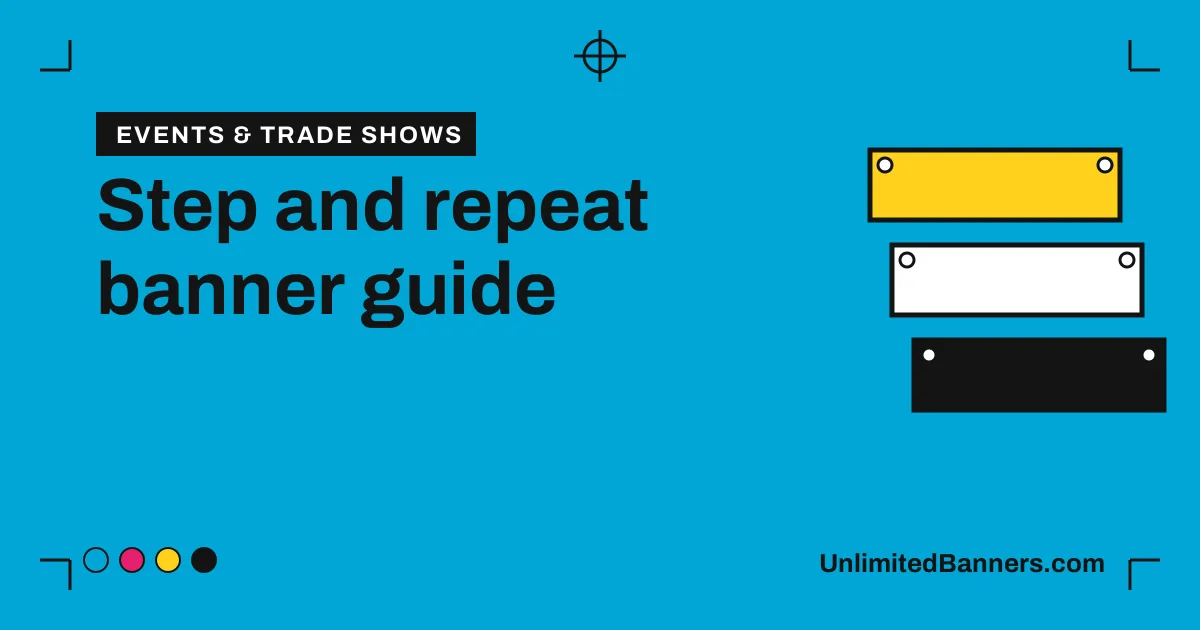 Step and repeat banners: sizes, stands, layout and cost illustration